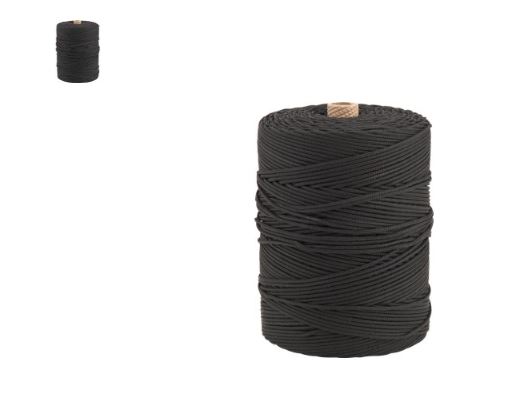 CORDA MULTIFILAMENTO TRANÇADA 4,0 MM X 400 M, PRETA, VONDER