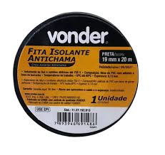 FITA ISOLANTE 19 MM X 20 M PRETA VONDER