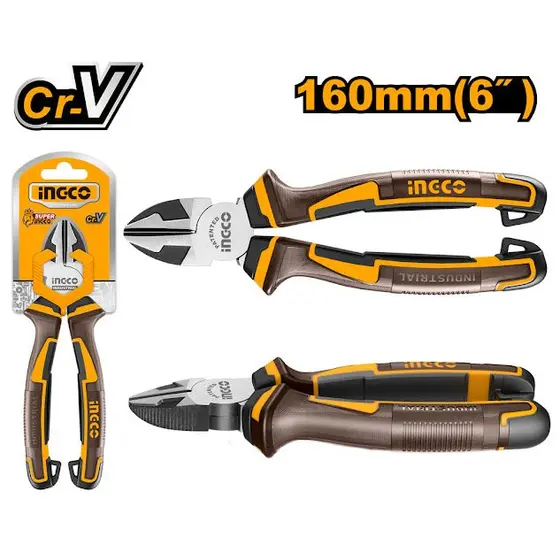 ALICATE DE CORTE DIAGONAL INDUSTRIAL INGCO 6Pol (160MM)