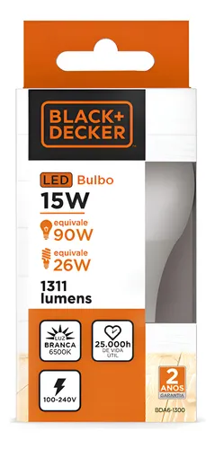 LAMPADA LED BULBO A65 15W 6500K BLACK