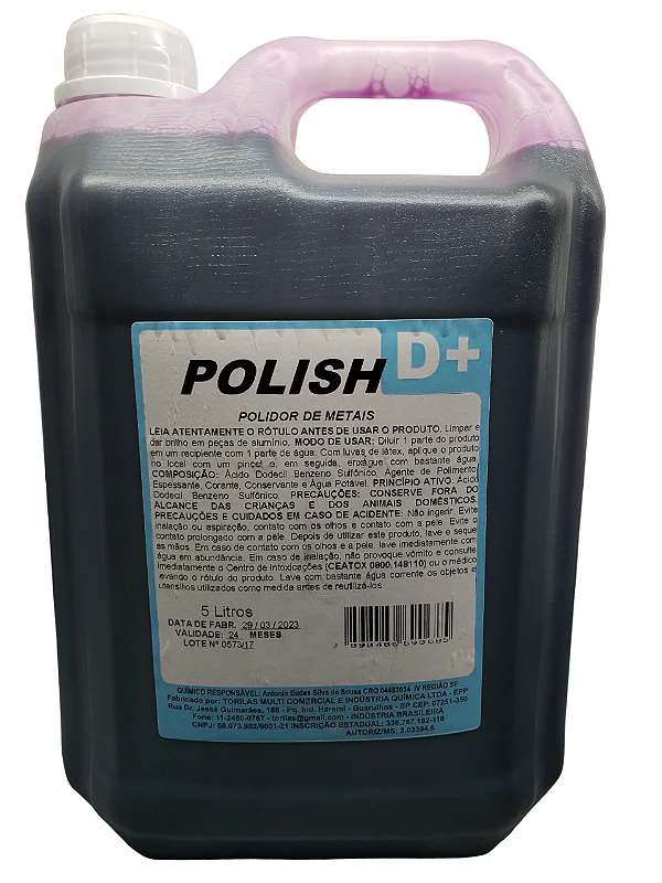 LIMPA ALUMINIO POLISH D+ 5 LITROS