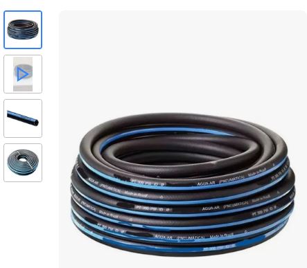 MANGUEIRA SUPER REFORÇADA 1/2 X 3.0 JARDIM AZUL/PRETO 1M