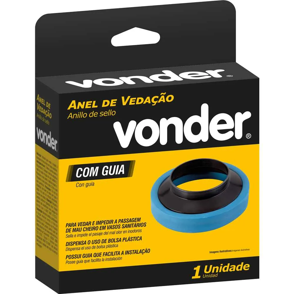 ANEL DE VEDACAO COM GUIA PARA VASO SANITARIO, VONDER