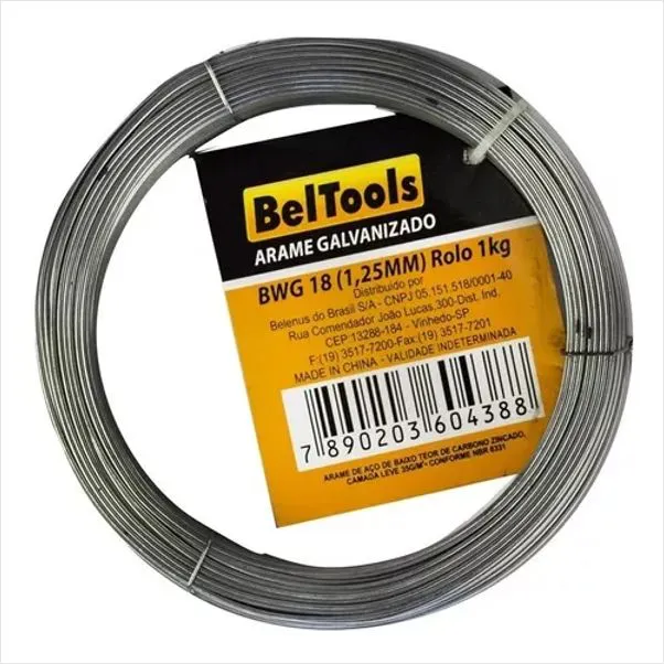 ARAME GALVANIZADO 1KG N.18 1,24MM BELTOOLS