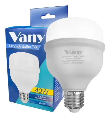 A04855 - LAMPADA LED BULBO 40W Branca Fria 6.500K VANY