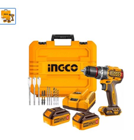 PARAF/FURADEIRA BL INGCO 96 Nm IMP 1/2Pol A BATERIA 20V LINHA P20S C 2 BAT 4AH (Subst CIDLI20968-9)
