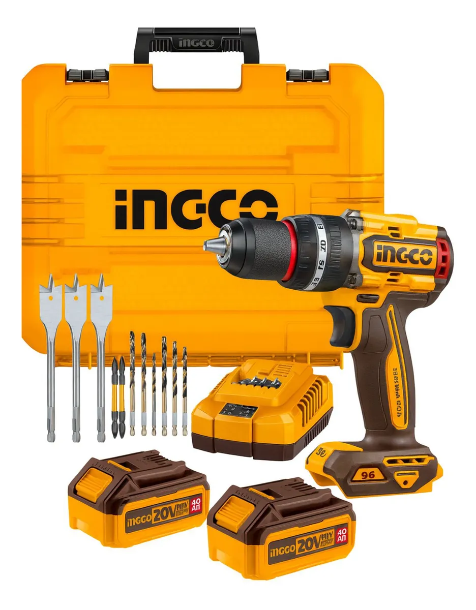PARAFUSADEIRA FURADEIRA BL INGCO 96 Nm IMPACTO 1/2Pol A BATERIA 20V LINHA P20S C 2 BAT 4.0AH
