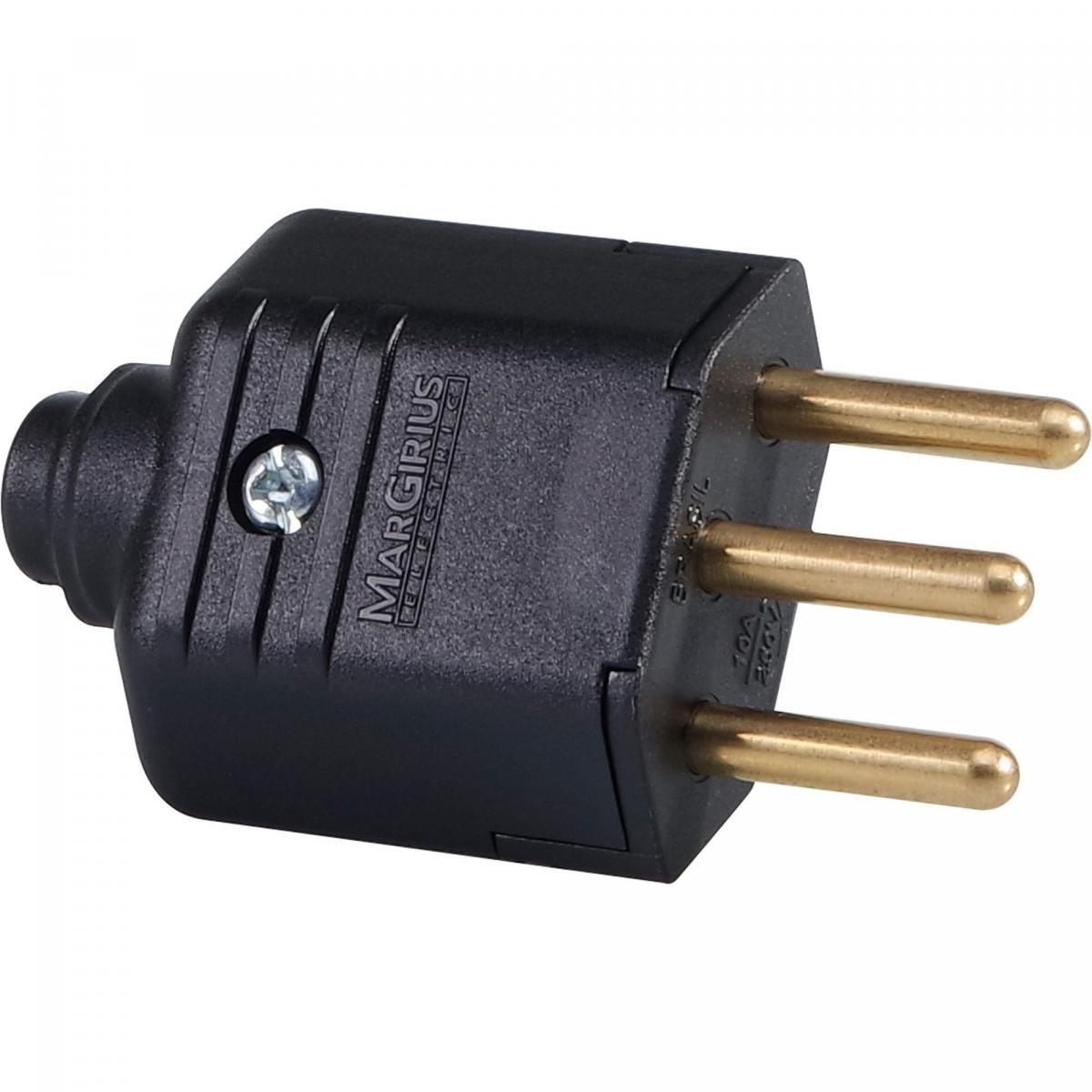 PLUGUE MACHO PRETO PLD1-3 MARGIRIUS