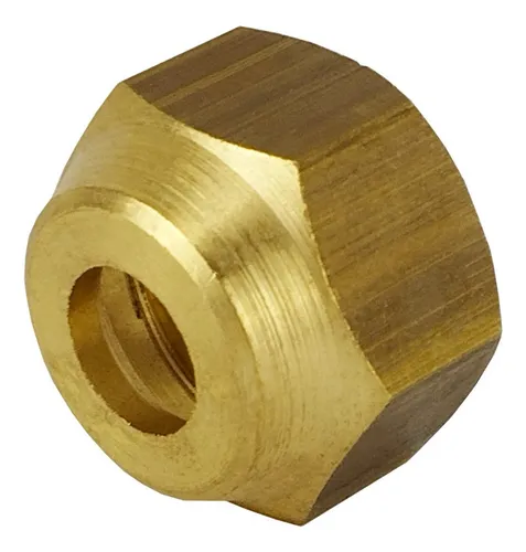 PORCA FLANGEADA DE LATAO USINADA 1/4"