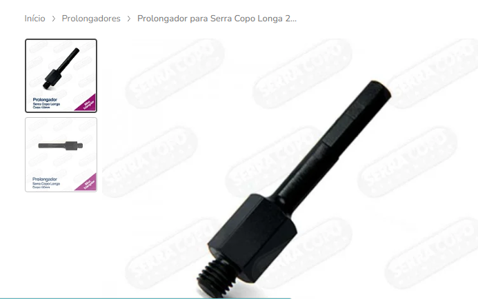 Prolongador Serra Copo 100mm - M12 - PBSC100