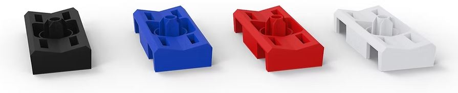 SUPORTE UNIVERSAL EM "V" NOVA PARA PEX, TUBOS, CONDUÍTES E CORRUGADOS - AZUL (SÓ O SUPORTE)