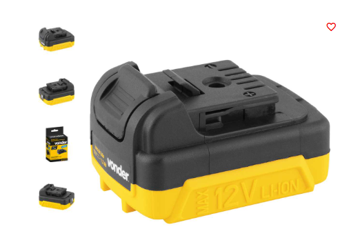 Bateria 12,0 V, íons de lítio, para PFV 120, VONDER 12 V