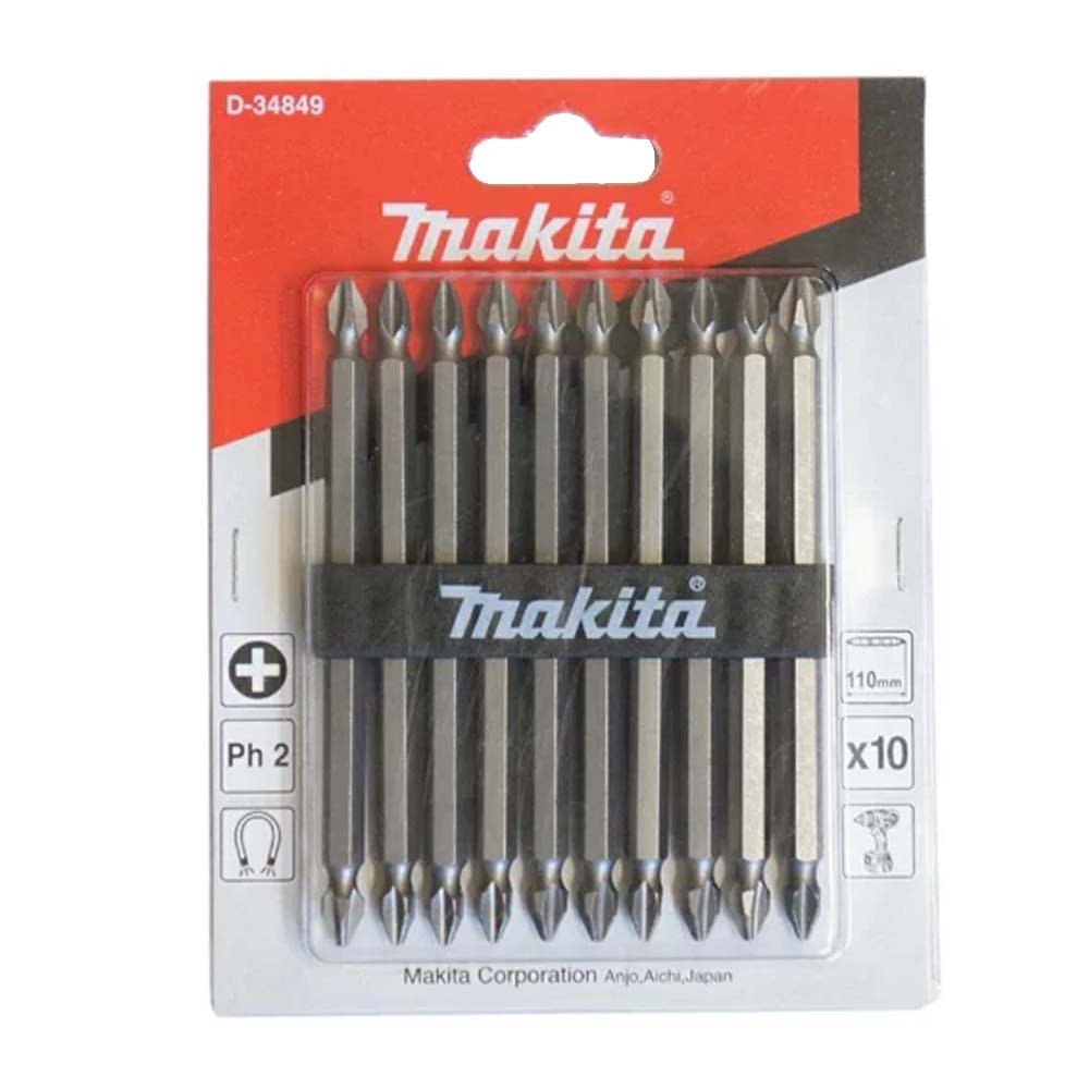 BITS PHILLIPS MAKITA DUPLO 2X110MM C/10 UNIDADES