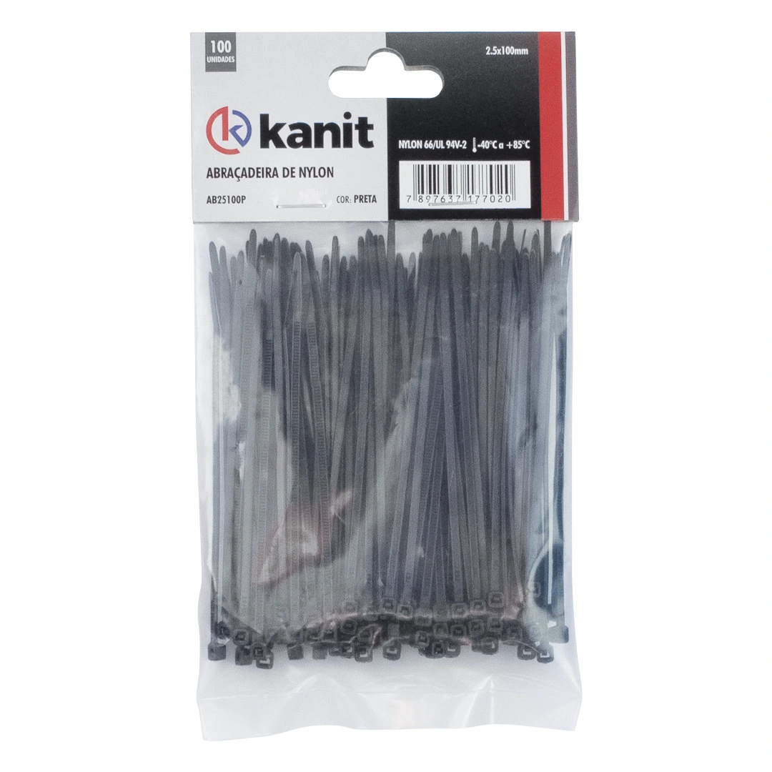 ABRACADEIRA NYLON 2,5X200 PRETA